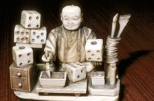 Dice painter, Japanese, c1860