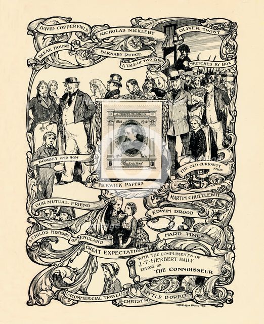 'Dickens Centenary Stamp', 1912. Artist: Stephen Reid.