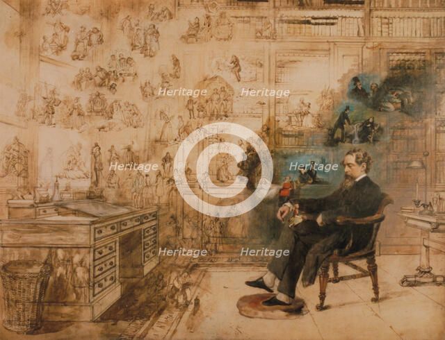 Dickens' Dream, 1875. Creator: Buss, Robert William (1804-1875).