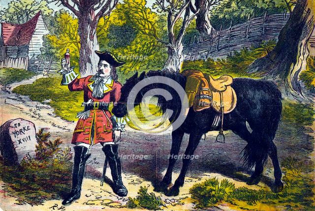 Dick Turpin (1706-1739), English robber and highwayman, 19th century. Artist: Unknown