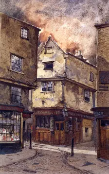 Dick Whittington Inn, Cloth Fair, London, 1880. Artist: John Crowther