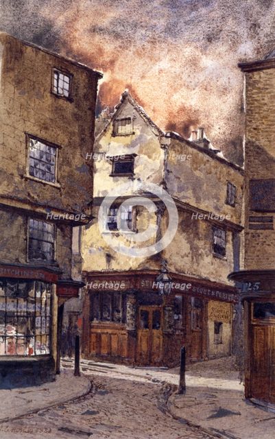 Dick Whittington Inn, Cloth Fair, London, 1880. Artist: John Crowther