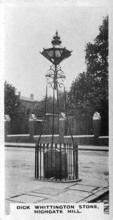 Dick Whittington Stone, Highgate Hill, London, c1920s