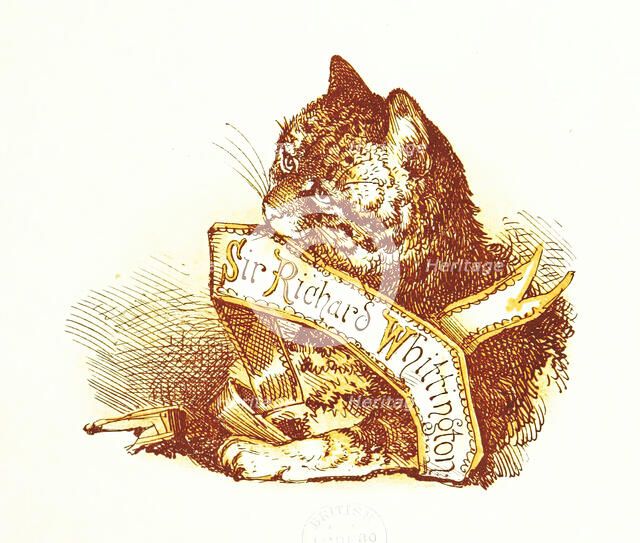Dick Whittington's cat, 1880.  Creator: Unknown.