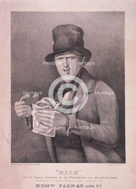 'Dick: A well known character in the Westminster and Blackfriars Roads', c1845. Artist: H Barnett