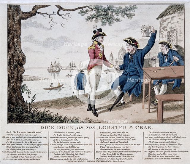 'Dick Dock, or the Lobster and Crab', 1806.                      Artist: Anon