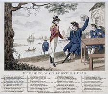 Dick Dock, or the Lobster and Crab 1806. Artist: Anon