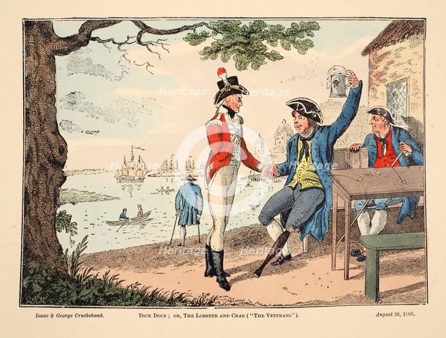 Dick Dock: Or, the Lobster and Crab (The Veterans), 1806. 