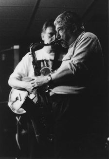 Dick Morrissey, Jim Mullen, Pizza Express, Soho Jazz Festival, 1992. Creator: Brian Foskett