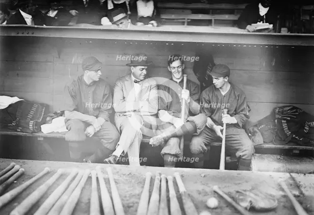 Dick Rudolph, manager George Stallings, Lefty Tyler, Bill James, Boston NL (baseball), 1914. Creator: Bain News Service.