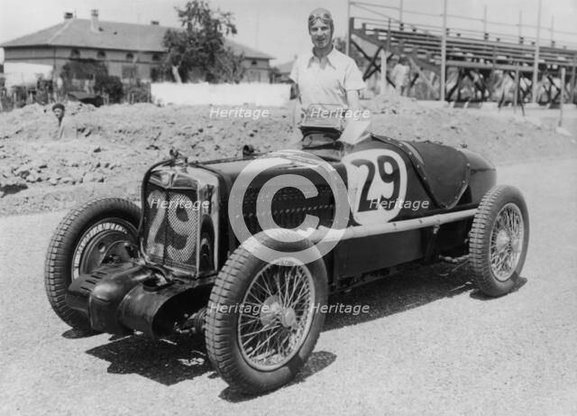 Dick Seaman with his MG K3 Magnette, 1934. Artist: Unknown