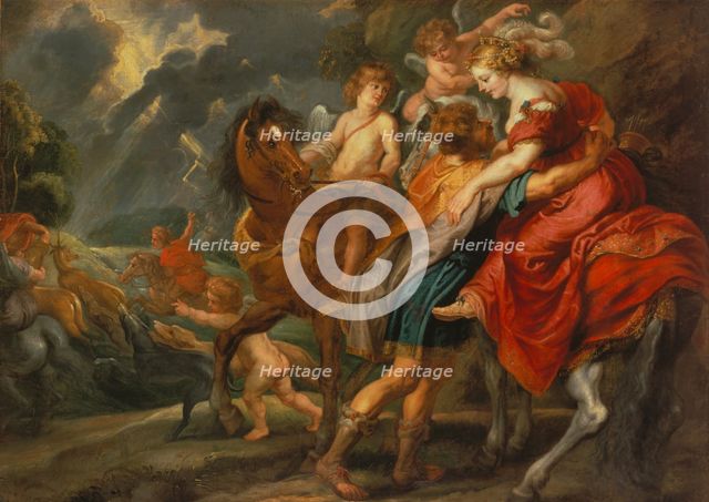 Dido and Aeneas, c1630. Creator: Workshop of Peter Paul Rubens.