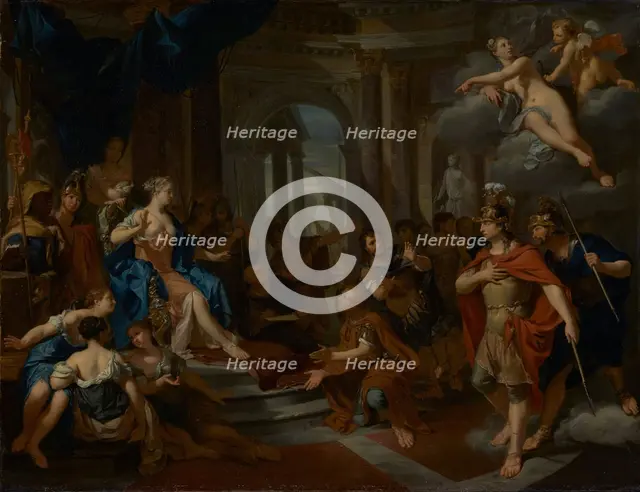 Dido and Aeneas, early 18th century. Creator: Nicolaas Verkolje.