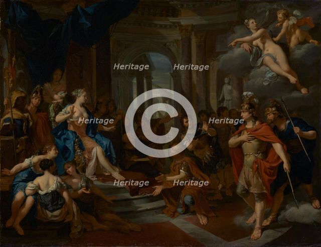 Dido and Aeneas, early 18th century. Creator: Nicolaas Verkolje.