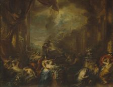 Dido burning herself at the stake. Creator: Elliger, Ottmar (Ottomar), the Younger (1666-1735)