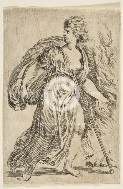 Dido Killing Herself, ca. 1660. Creator: Stefano della Bella.