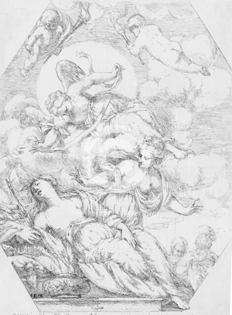 Dido on the Funeral Pyre, 1650-1700. Creator: Giuseppe Diamantini.