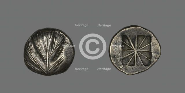 Didrachm (Coin) Depicting a Parsley Leaf, 520-490 BCE. Creator: Unknown.
