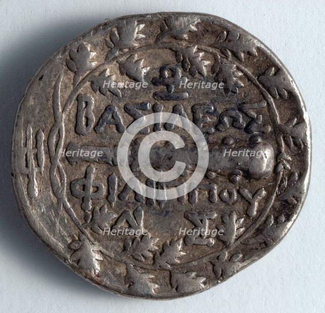 Didrachm: Club and Trident (reverse), 220-179 BC. Creator: Unknown.