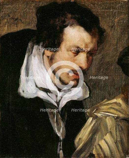 Didrik Slagheck. (Portrettstudie til "Christian II undertegner dodsdommen over Torben Oxe"), 1875. Creator: Eilif Peterssen.