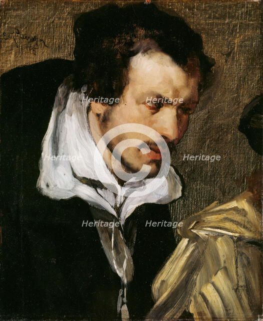 Didrik Slagheck. (Portrettstudie til "Christian II undertegner dodsdommen over Torben Oxe"), 1875. Creator: Eilif Peterssen.