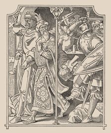 Die Nibelungen. Etzel and Kriemhild, 1840-1841. Creator: Rethel, Alfred (1816-1859)