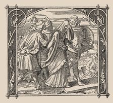 Die Nibelungen. Kriemhild's Farewell, 1840-1841. Creator: Rethel, Alfred (1816-1859)