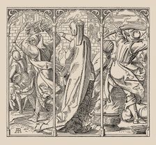 Die Nibelungen. How the Queen Gave Orders to Burn Down the Hall, 1840-1841. Creator: Rethel, Alfred (1816-1859)