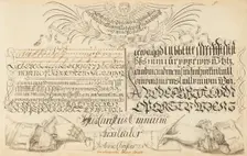 Die offene Schreib-Schule (The open writing school), 1738-1745. Creator: Grüner; Eva Margaretha (1721-1760)