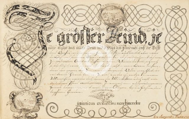 Die offene Schreib-Schule (The open writing school), 1738-1745. Creator: Grüner; Eva Margaretha (1721-1760).