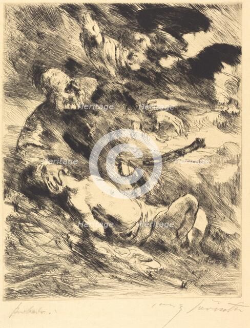 Die Opferung Isaacs (The Sacrifice of Isaac), 1920. Creator: Lovis Corinth.