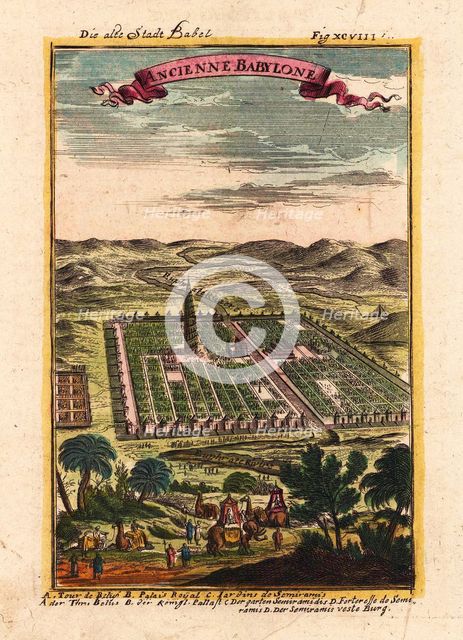 Die alte Stadt Babel, 1719. Artist: Mallet, Alain Manesson (1630-1706)