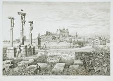 Die Burg von St. Johannis Kirchhof aus gesehen, 19th century. Creator: Johann Jakob Kirchner
