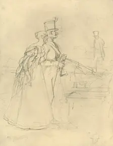 Die Begegnung mid-late 19th century, (c1924). Creator: Carl Spitzweg