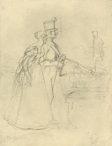 Die Begegnung mid-late 19th century, (c1924). Creator: Carl Spitzweg