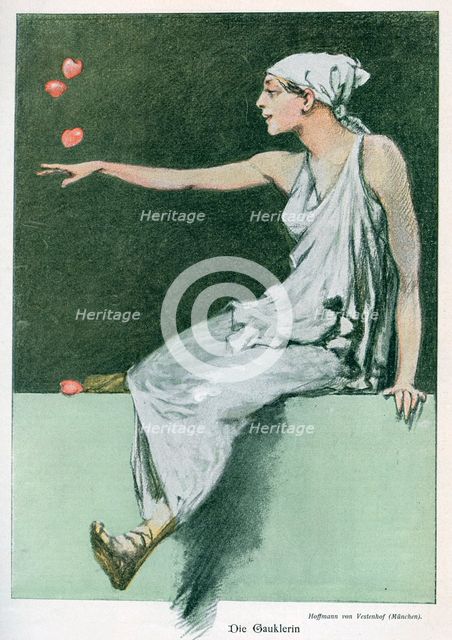 'Die Gauklerin' ('The Comedienne'), 1898. Creator: August von Vestenhof Hoffmann.