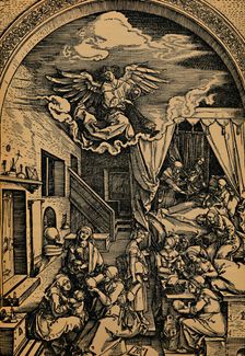 Die Geburt der Maria (The birth of Mary), 1503 - 1504. Creator: Albrecht Durer