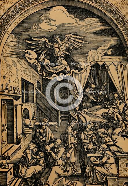 'Die Geburt der Maria', (The birth of Mary), 1503 - 1504. Creator: Albrecht Durer.