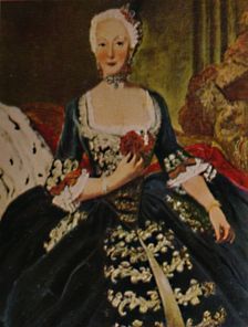 Die Gemahlin Friedrichs des Großen 1715-1797. - Gemälde von Pesne 1934. Creator: Unknown