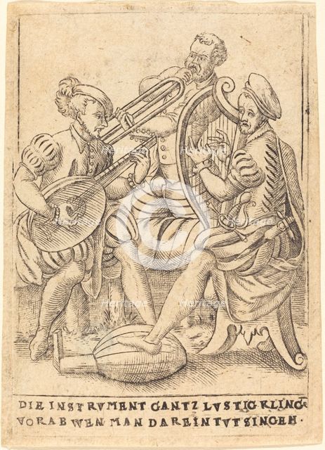 Die Instrvment gantz lvstig Kling vorab wen man darein tvt singen, c. 1580. Creator: Unknown.