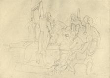 Die Kunstauktion mid-late 19th century, (c1924). Creator: Carl Spitzweg