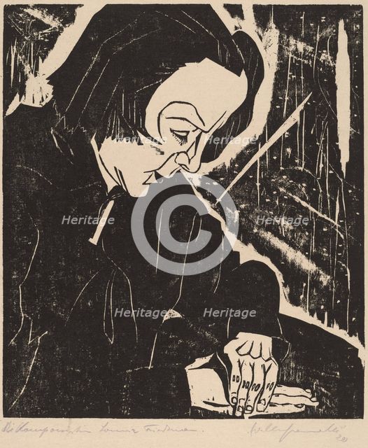 Die Komponistin Sonia Friedman (The Composer Sonia Friedman), 1920. Creator: Walter Gramatté.