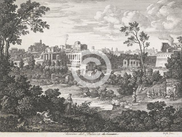 Die Römischen Ansichten (Views of Rome)/Rovine del Palazzo de Cesari, 1810. Creator: Joseph Anton Koch.