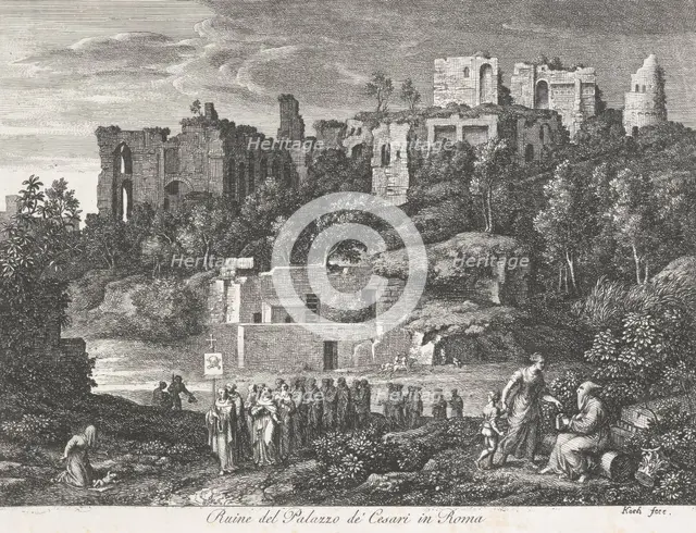 Die Römischen Ansichten (Views of Rome)/ Ruine del Palazzo de'Cesari in Roma, 1810. Creator: Joseph Anton Koch.