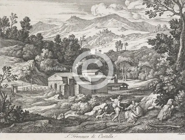 Die Römischen Ansichten (Views of Rome) / S. Francesco di Civitella, 1810. Creator: Joseph Anton Koch.