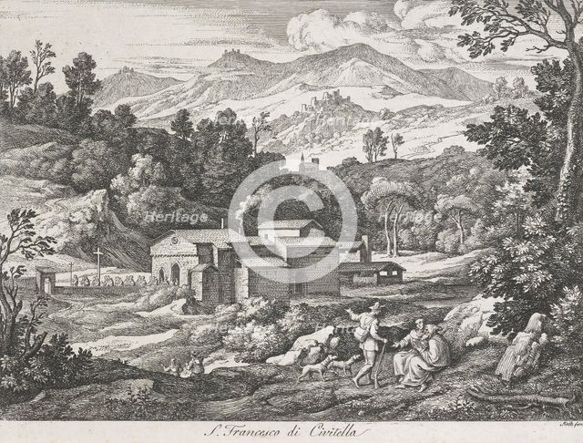 Die Römischen Ansichten (Views of Rome) / S. Francesco di Civitella, 1810. Creator: Joseph Anton Koch.