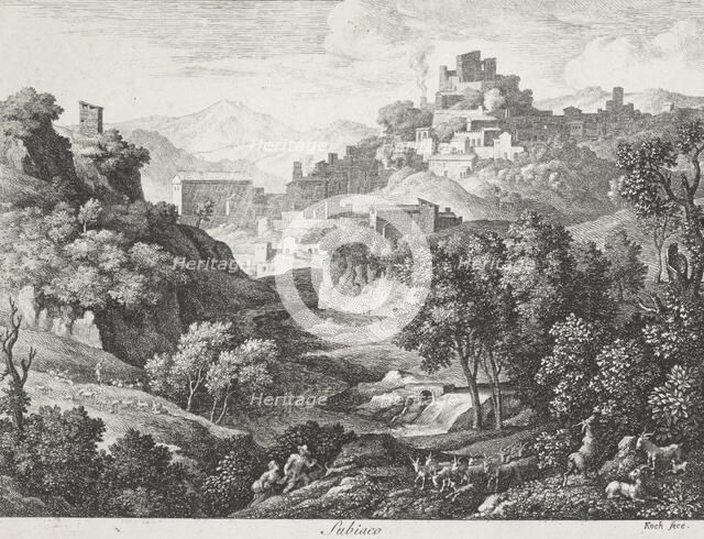 Die Römischen Ansichten (Views of Rome)/ Subiaco, 1810. Creator: Joseph Anton Koch.