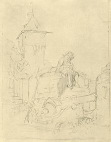 Die Schildwache mid-late 19th century, (c1924). Creator: Carl Spitzweg