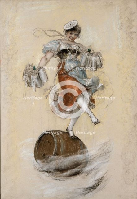 Die Schützenliesl (The shooting Liesl). Study, 1878.