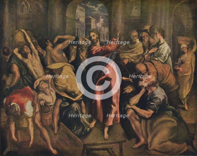 'Die Tempelreinigung', (Christ Cleansing the Temple), c1570, (1938). Artist: El Greco.
